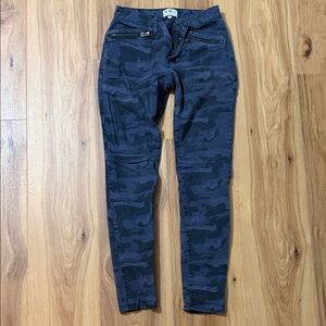 William Rast Blue Camo Skinny Jeans